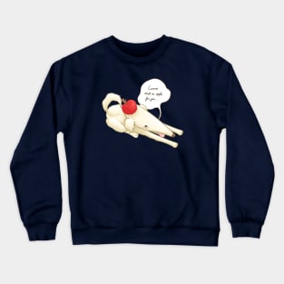 Borzoi Dog Put an Apple on Head Crewneck Sweatshirt